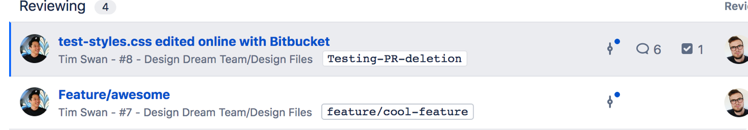 A notification that your colleague has asked you to review their code